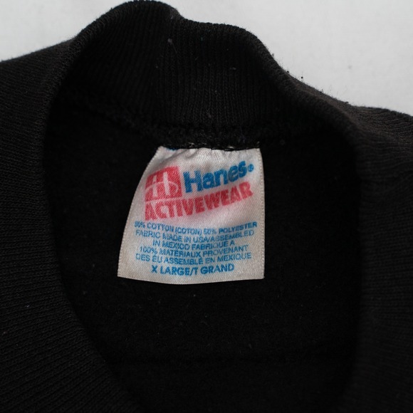 Vintage 1991 Susan Costello Sweatshirt XL Black Totem Pole Aztec Indian Pop Art - Picture 7 of 8